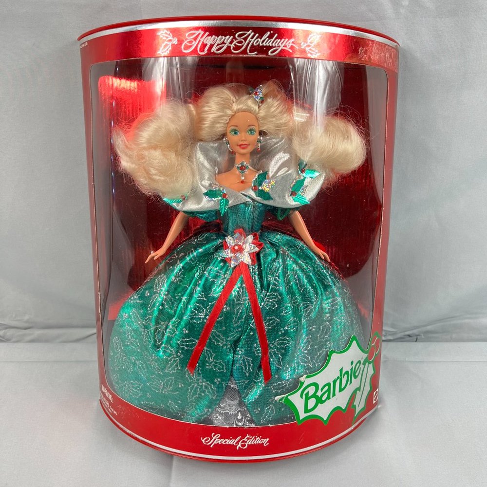 Vintage 1995 Mattel 14123 Special Edition Happy Holidays Barbie Doll NEW IN BOX